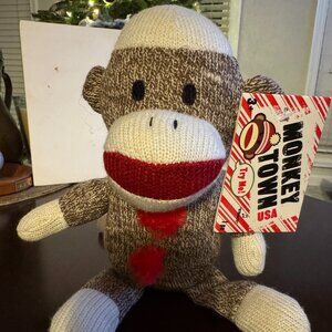 Gemmy Monkey Town Stuffed Musical Sock Puppet Monkey NWT